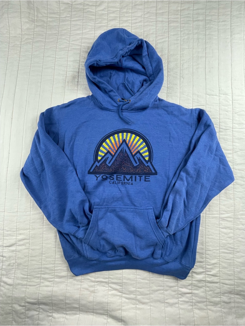 Yosemite California Blue Pullover Hoodie Medium